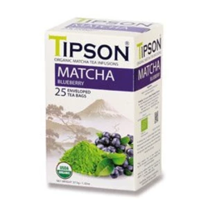 Čaj TIPSON BIO Matcha Blueberry 25x1,5g