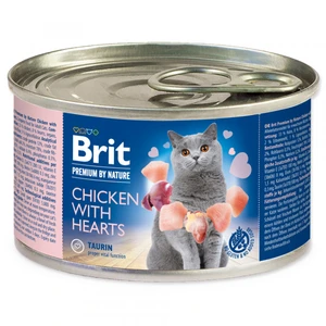 BRIT cat  premium  konz. CHICKEN/hearts - 200g