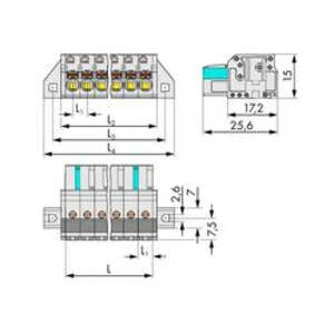 Zásuvkový konektor na kabel WAGO 2721-112/031-000, 74.80 mm, pólů 12, rozteč 5 mm, 25 ks
