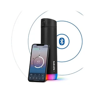 HidrateSpark Nerezová chytrá lahev 620 ml, Bluetooth tracker, černá