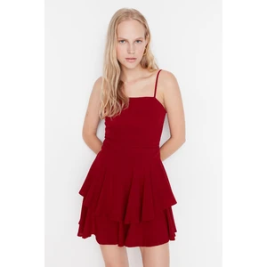 Trendyol Burgundy Strap Woven Jumpsuit