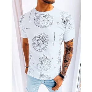 White men's T-shirt with Dstreet print