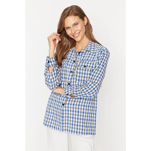 Trendyol Blue Shirt with Two Pockets