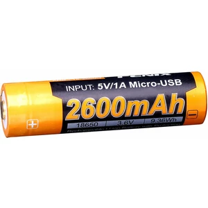 Fenix nabíjateľná usb batéria 18650 2600 mah li-ion