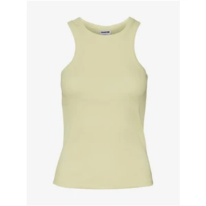 Light yellow womens basic tank top Noisy May - Women