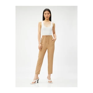 Koton Casual Trousers with Pockets with Tie Waist