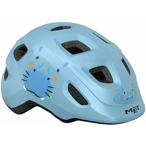 MET Hooray Pale Blue Hippo/Matt S (52-55 cm) Kinder fahrradhelm