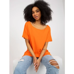 Basic orange blouse oversize