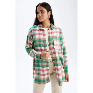 DEFACTO Relax Fit Plaid Long Sleeve Tunic