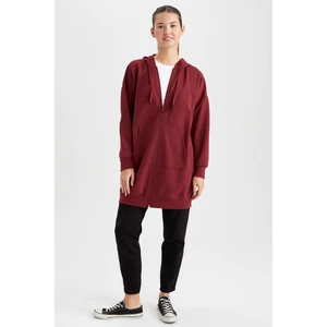 DEFACTO Regular Fit Sweatshirt Fabric Long Sleeve Tunic