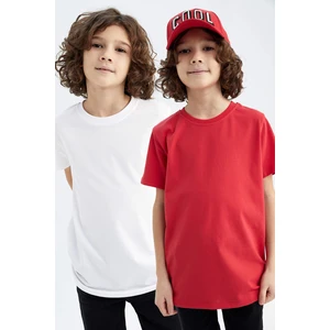 DEFACTO Boy Regular Fit Crew Neck Sustainable 2-pack Short Sleeve T-Shirt