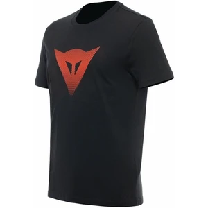 Dainese T-Shirt Logo Black/Fluo Red XL Camiseta de manga corta