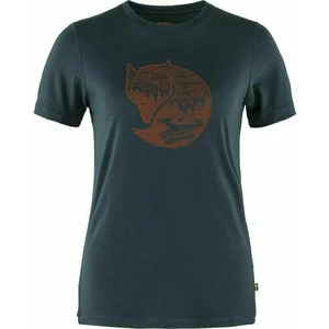 Fjällräven T-shirt outdoor W Abisko Wool Fox Pomegranate Red/Dark Navy L