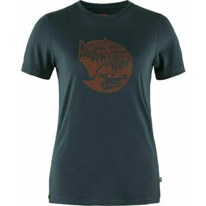 Fjällräven T-shirt outdoor W Abisko Wool Fox Pomegranate Red/Dark Navy L