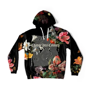 Mr. GUGU & Miss GO Man's Flowers Hoodie OVS-M 2397