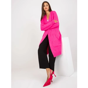 Fluo pink oversized long cardigan RUE PARIS