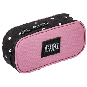 Meatfly Penál Pencil Case Dusty Rose / Black Dots