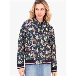 Dark Blue Women Patterned Bomber Brakeburn - Women