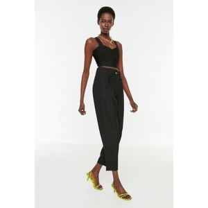 Trendyol Black High Waist Trousers