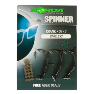 Korda Návazec Spinner hook sections Krank vel.6 Barbless