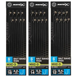 Matrix návazec mxc-3 6” bait band rigs - velikost háčku 12 nosnost 2,9 kg