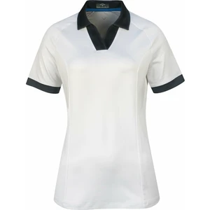 Callaway Womens Short Sleeve V-Placket Colourblock Polo Alb strălucitor S