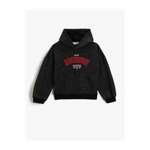 Koton Embroidered Hoodie Sweatshirt