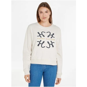 Cream Women's Sweatshirt Tommy Hilfiger - Women