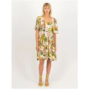 Beige Women's Floral Dress Blutsgeschwister - Women