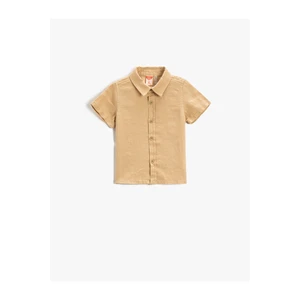 Koton Linen Blend Short Sleeve Shirt