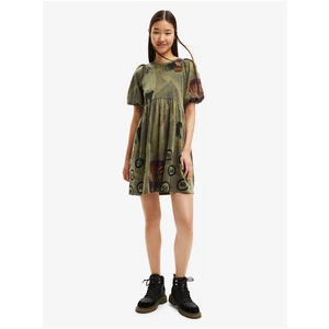 Khaki Women Patterned Dress Desigual Neus - Women