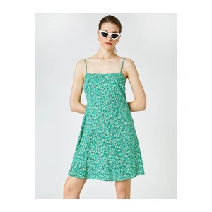 Koton Floral Mini Dress with Thin Straps A-Line