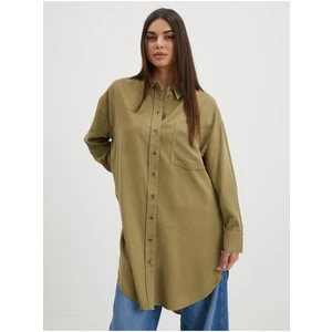 Khaki Ladies Long Shirt ONLY Corin-Aris - Women