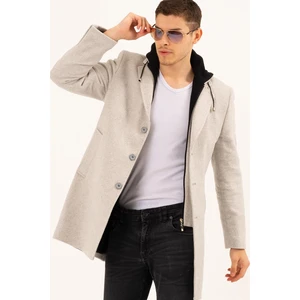 PLT8376 DEWBERRY MEN'S COAT-PATTERNED BEIGE