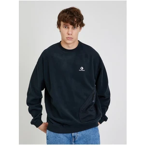 Black Mens Oversize Sweatshirt Converse - Men