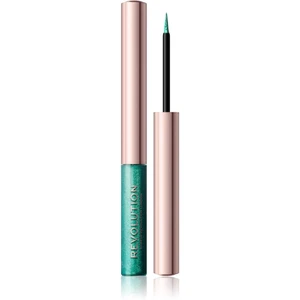 Makeup Revolution Ultimate Lights metalická očná linka odtieň Teal Bling 2,4 ml