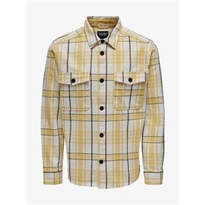 White & Yellow Plaid Outerwear ONLY & SONS Milo - Men