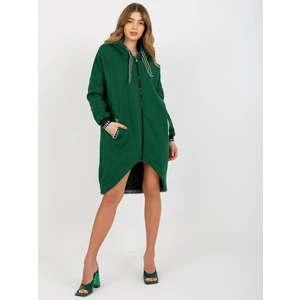 Women's Long Zipper Sweatshirt - Green