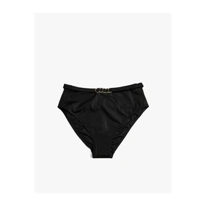 Koton High Waist Bikini Bottom with Metal Ring Accessory Detail