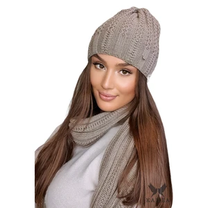 Berretto da donna Kamea Kamea_Set_Hat&Scarf_K.22.253.04_Dark_Beige