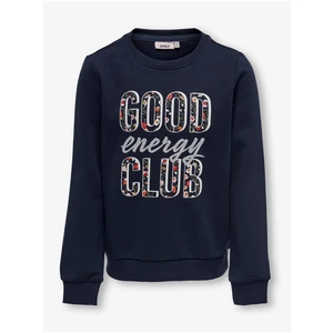 Dark blue girly sweatshirt ONLY Lena - Girls