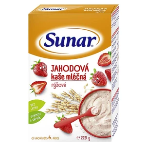 Sunar Jahodová kaša mliečna ryžová 225 g