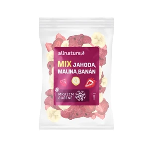 Allnature Mix lyofilizovaného ovoce - jahoda, malina, banán 100 g