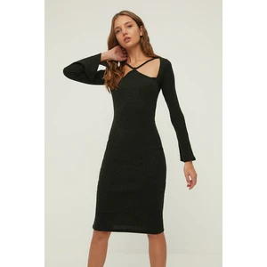 Trendyol Black Cut out Detailed Knitted Dress