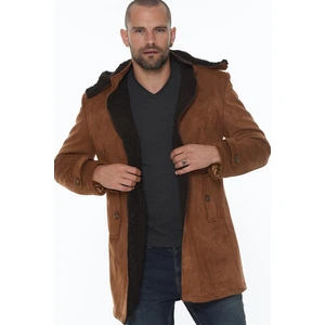 PLT8399 DEWBERRY SUEDE LOOKING MEN'S COAT-ON CAMEL