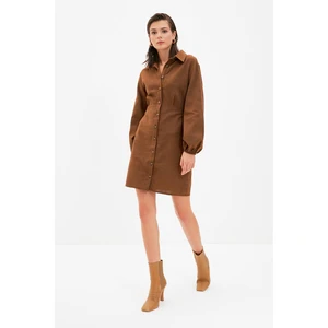 Trendyol Brown Shirt Dress