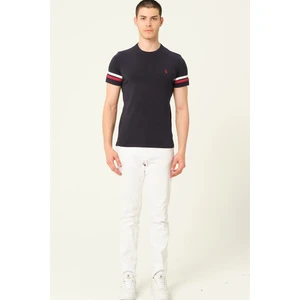 T8589 DEWBERRY MEN'S T-SHIRT-LACİVERT