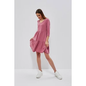 Dress with a frill - pink