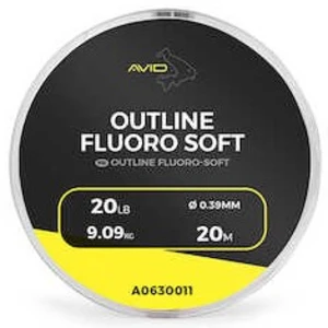 Avid carp náväzcový fluorocarbon outline fluoro-soft 20m - 0,45 mm 25 lb/11,36 kg