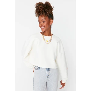 Trendyol Sweatshirt - Ecru - Relaxed fit